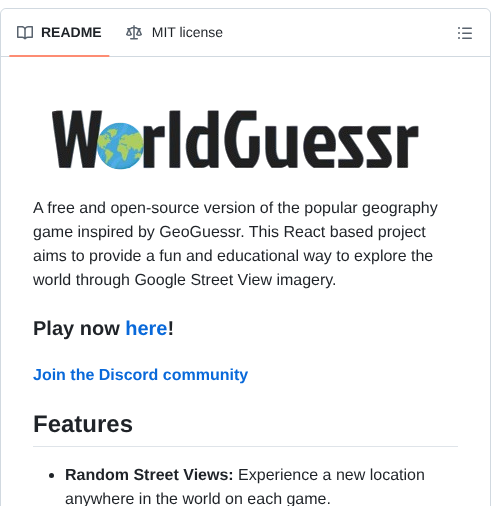 Codergautam Worldguessr screenshot