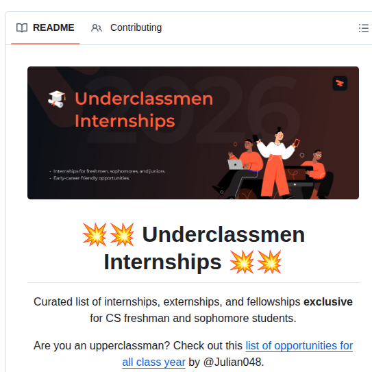 Codicate Underclassmen Internships screenshot