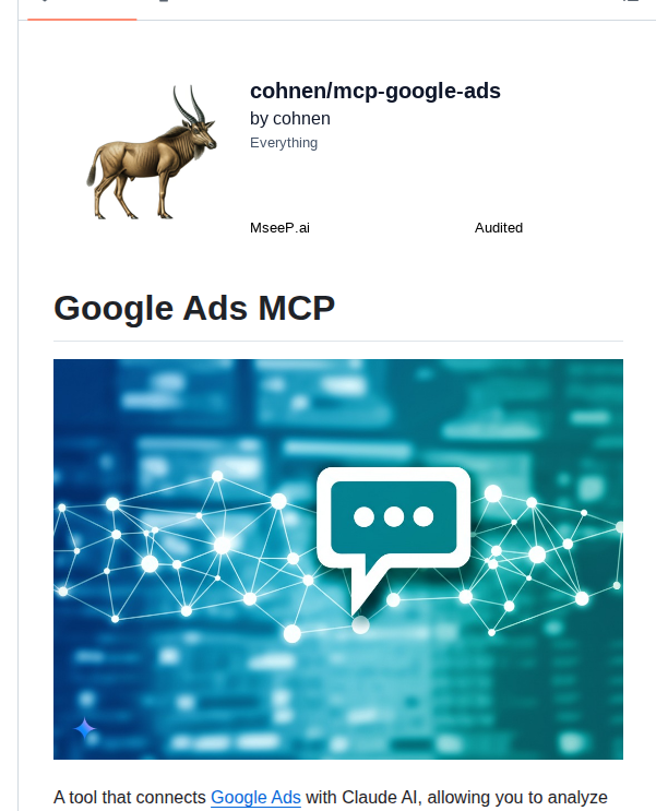 Cohnen Mcp Google Ads screenshot