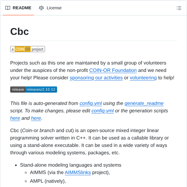 Coin Or Cbc screenshot