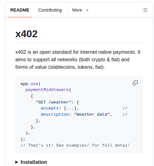 Coinbase X402 screenshot