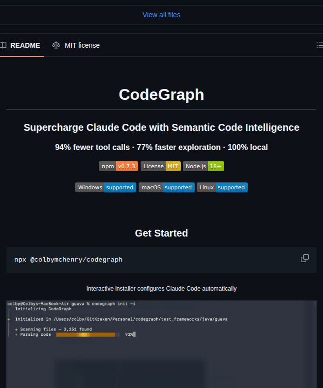 Colbymchenry Codegraph screenshot
