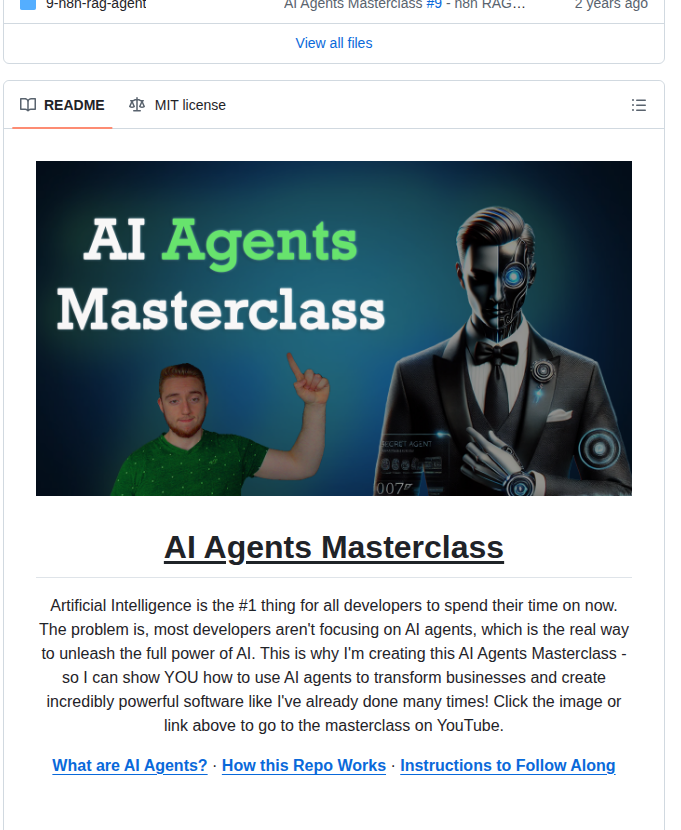 Coleam00 Ai Agents Masterclass screenshot