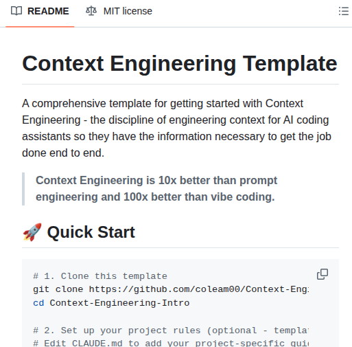 Coleam00 Context Engineering Intro screenshot