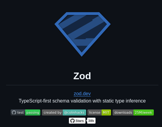Colinhacks Zod screenshot