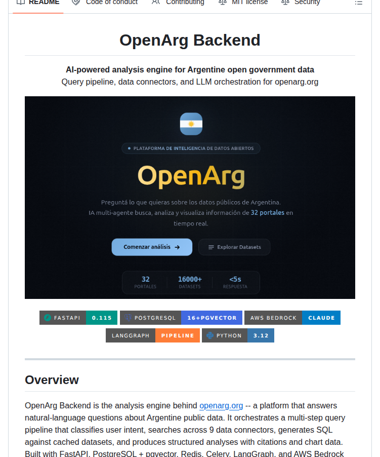 Colossus Lab Openarg_backend screenshot