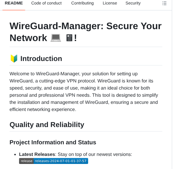 Complexorganizations Wireguard Manager screenshot