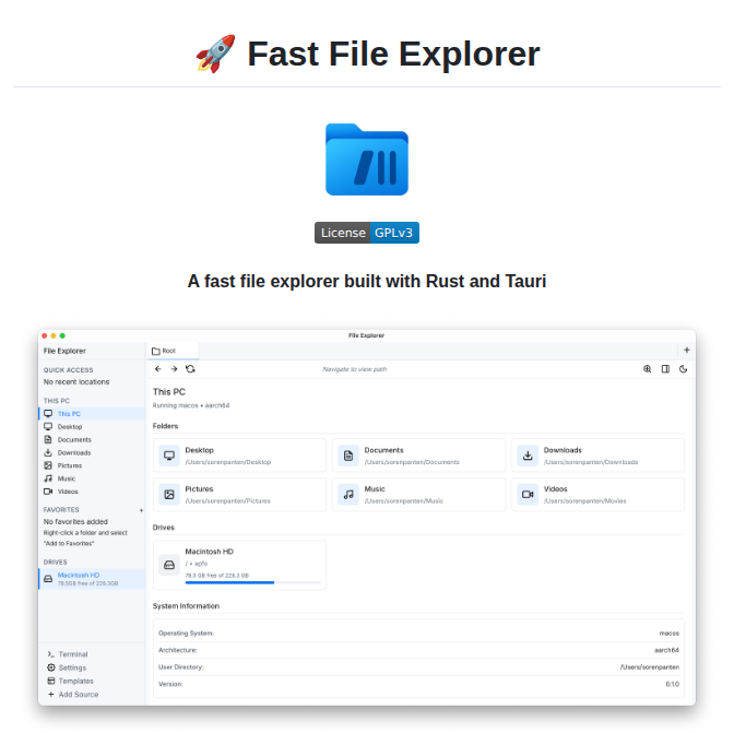 Conaticus Fileexplorer screenshot