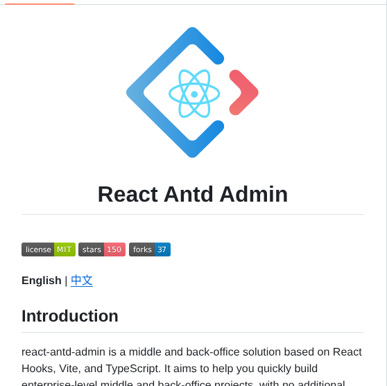 Condorheroblog React Antd Admin screenshot
