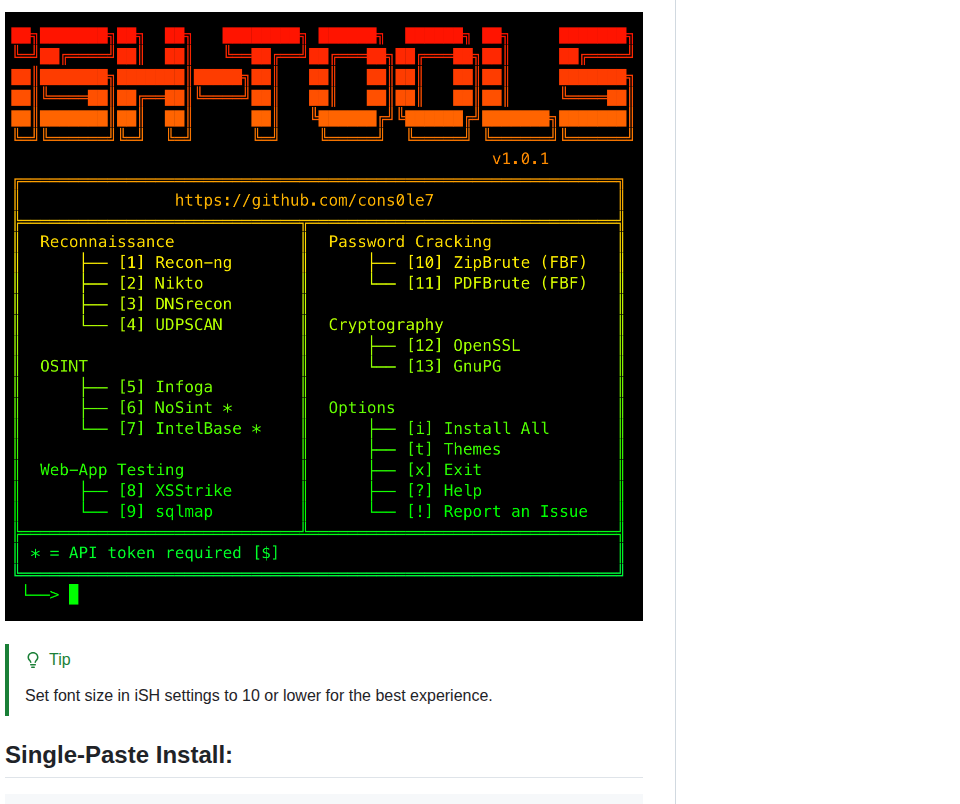 Cons0le7 Ish Tools screenshot