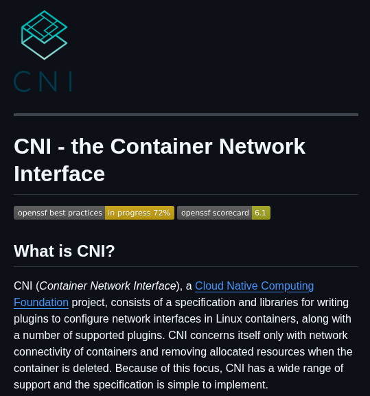 Containernetworking Cni screenshot