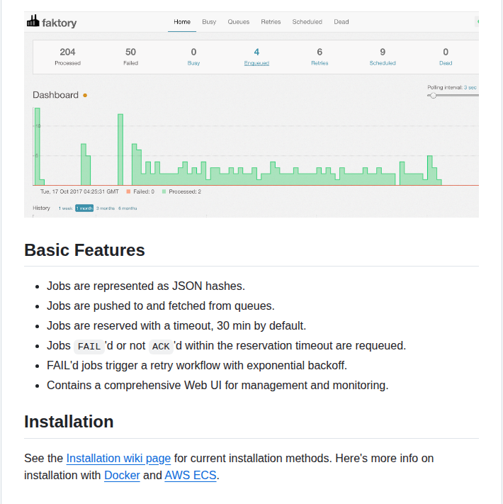 Contribsys Faktory screenshot