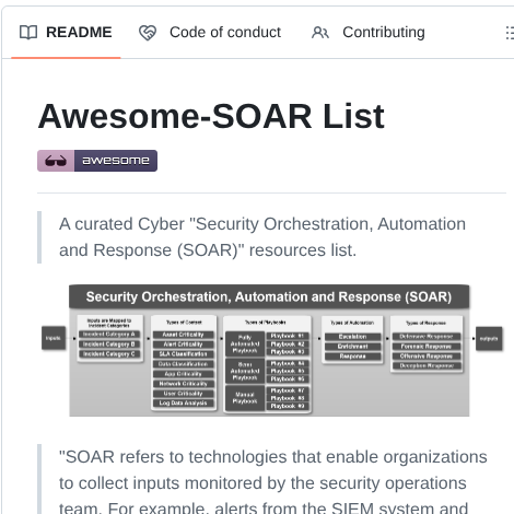 Correlatedsecurity Awesome Soar screenshot