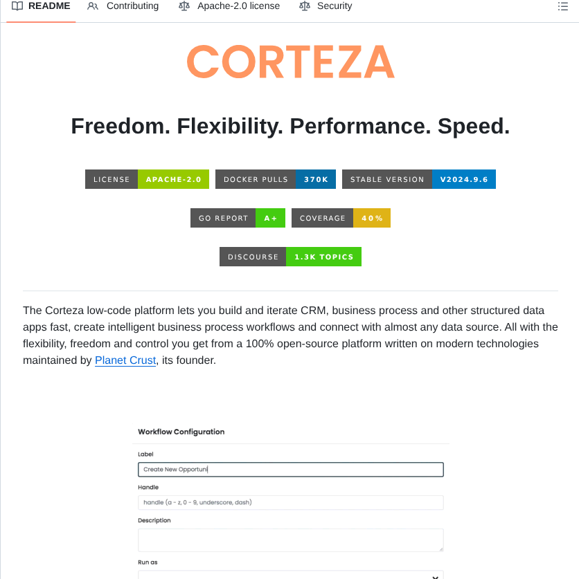 Cortezaproject Corteza screenshot