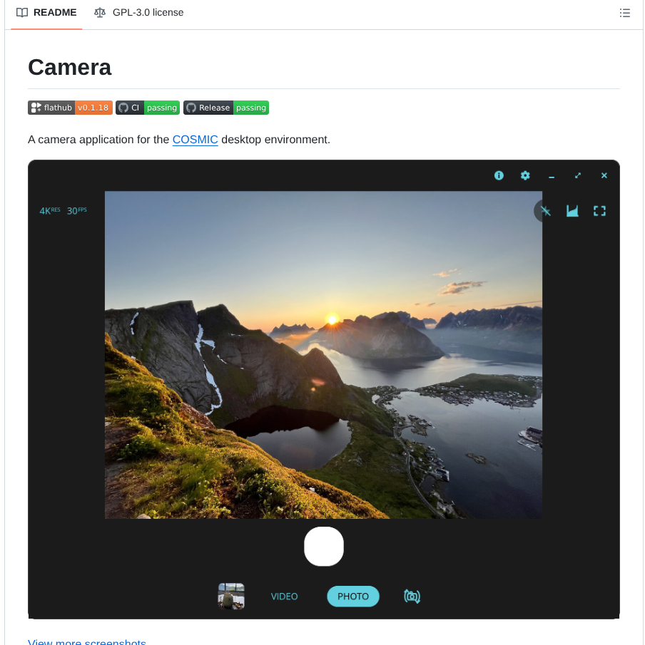 Cosmic Utils Camera screenshot