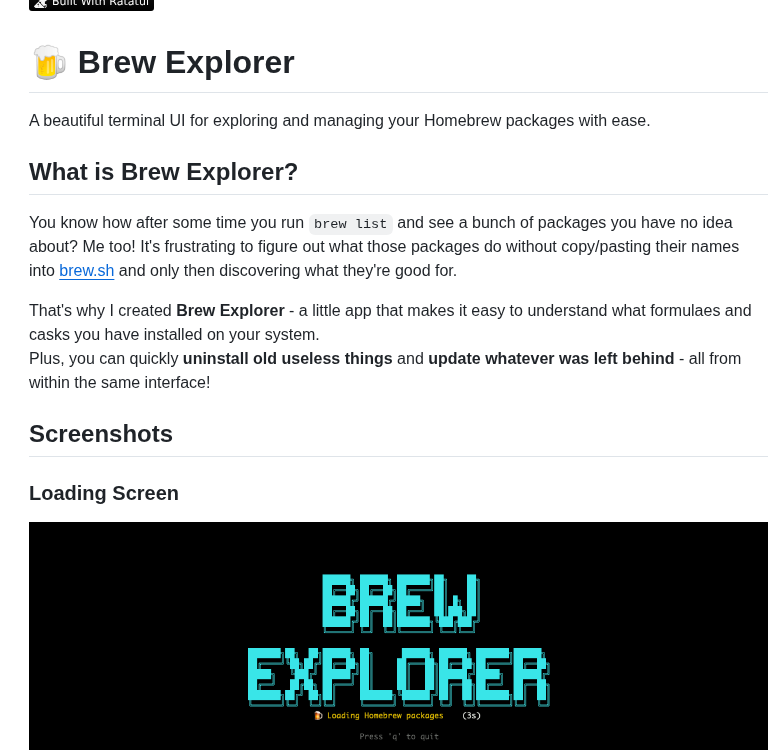 Cosmincatalin Brew Explorer screenshot