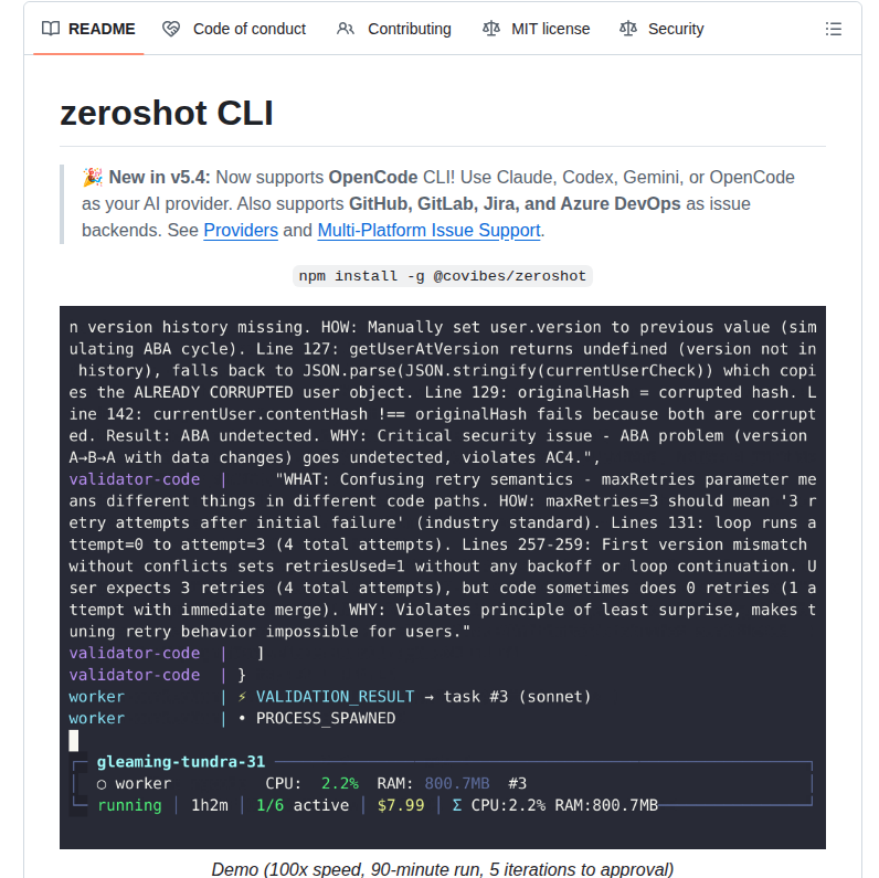 Covibes Zeroshot screenshot