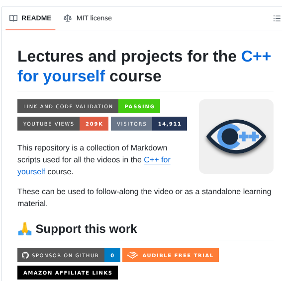Cpp For Yourself Lectures And Homeworks screenshot