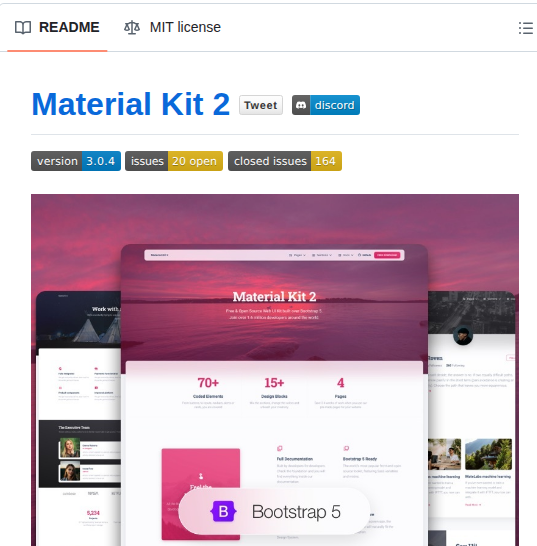 Creativetimofficial Material Kit screenshot