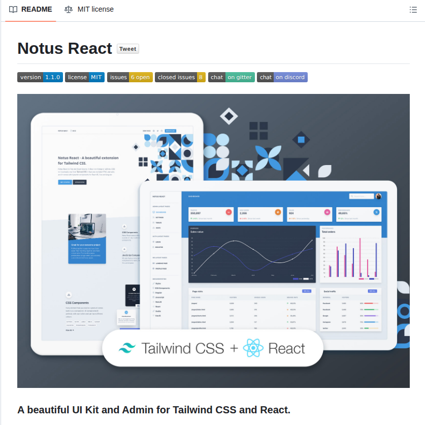 Creativetimofficial Notus React screenshot
