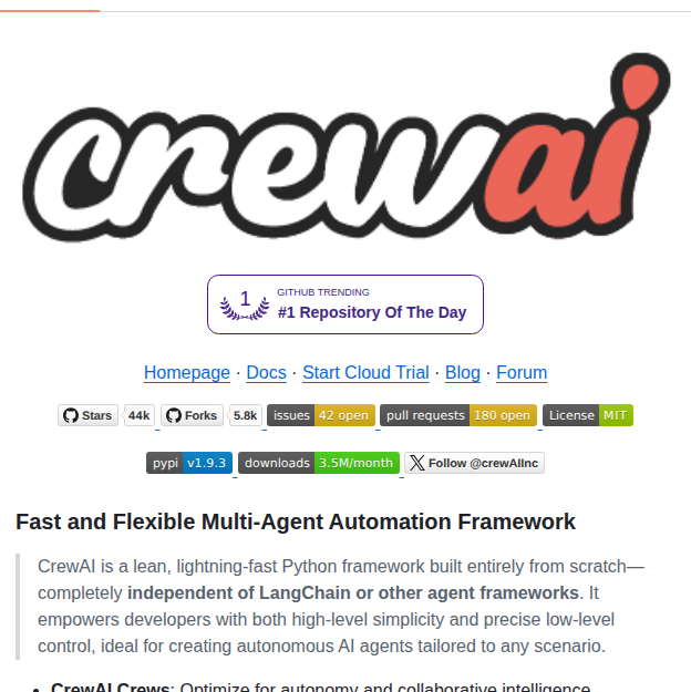 Crewaiinc Crewai screenshot