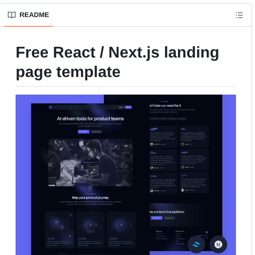 Cruip Open React Template screenshot