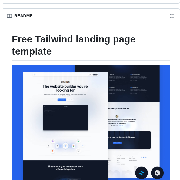 Cruip Tailwind Landing Page Template screenshot