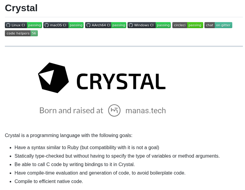 Crystal Lang Crystal screenshot