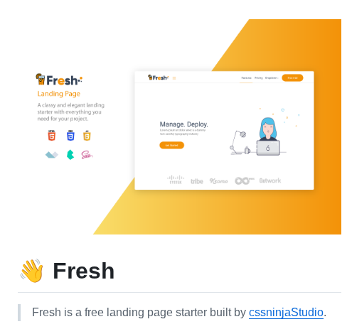 Cssninjastudio Fresh screenshot