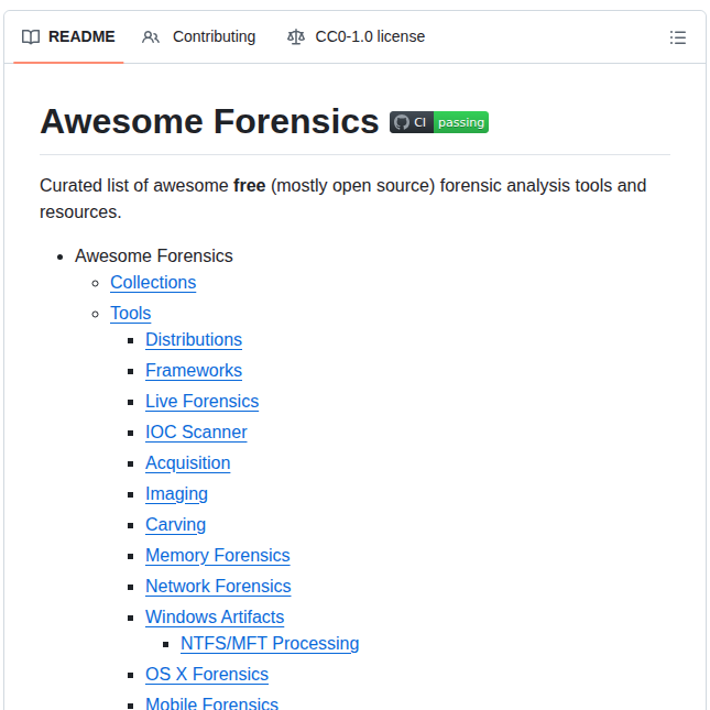 Cugu Awesome Forensics screenshot