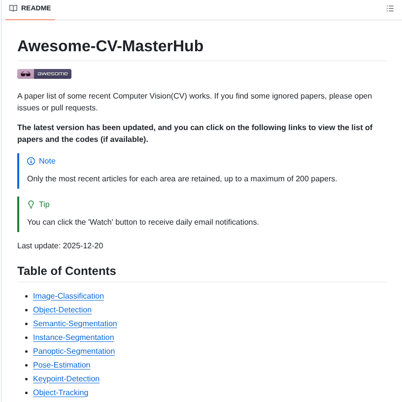 Cuixing158 Awesome Cv Masterhub screenshot