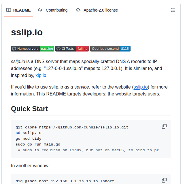 Cunnie Sslip.io screenshot