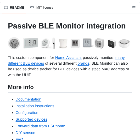 Custom Components Ble_monitor screenshot