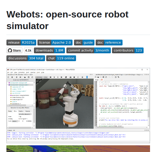 Cyberbotics Webots screenshot