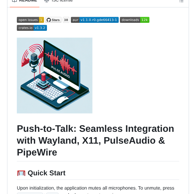 Cyrinux Push2talk screenshot