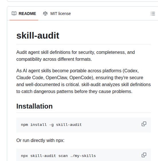 Dabit3 Skill Audit screenshot