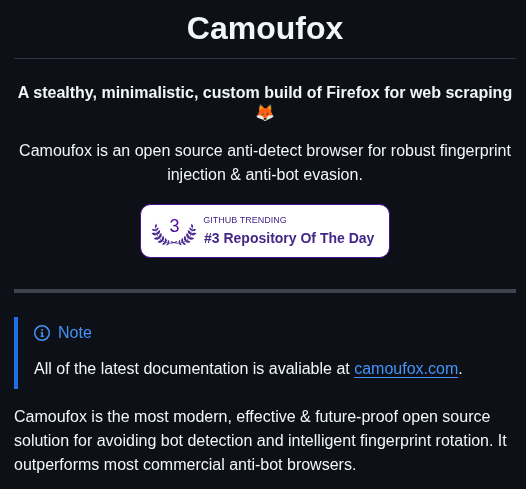 Daijro Camoufox screenshot