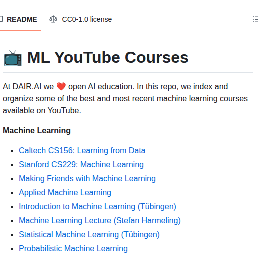 Dair Ai Ml Youtube Courses screenshot