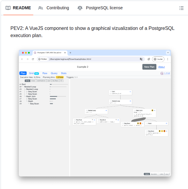 Dalibo Pev2 screenshot