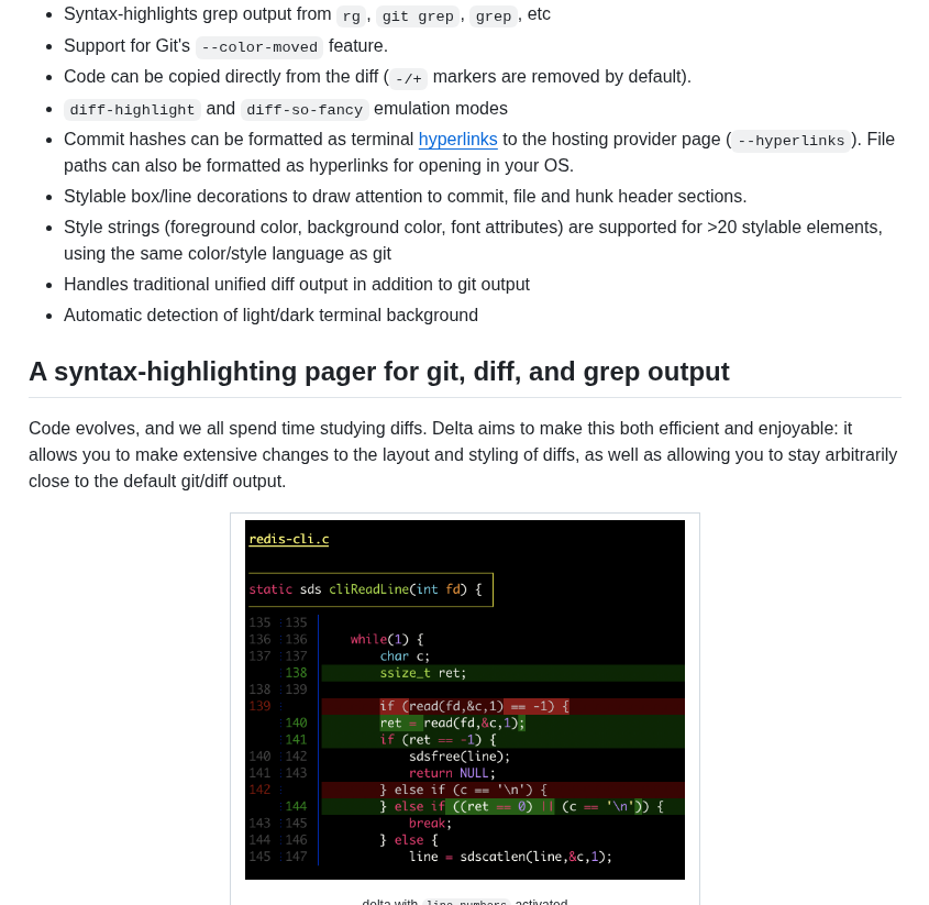 Dandavison Delta screenshot