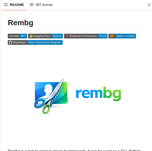 Danielgatis Rembg screenshot