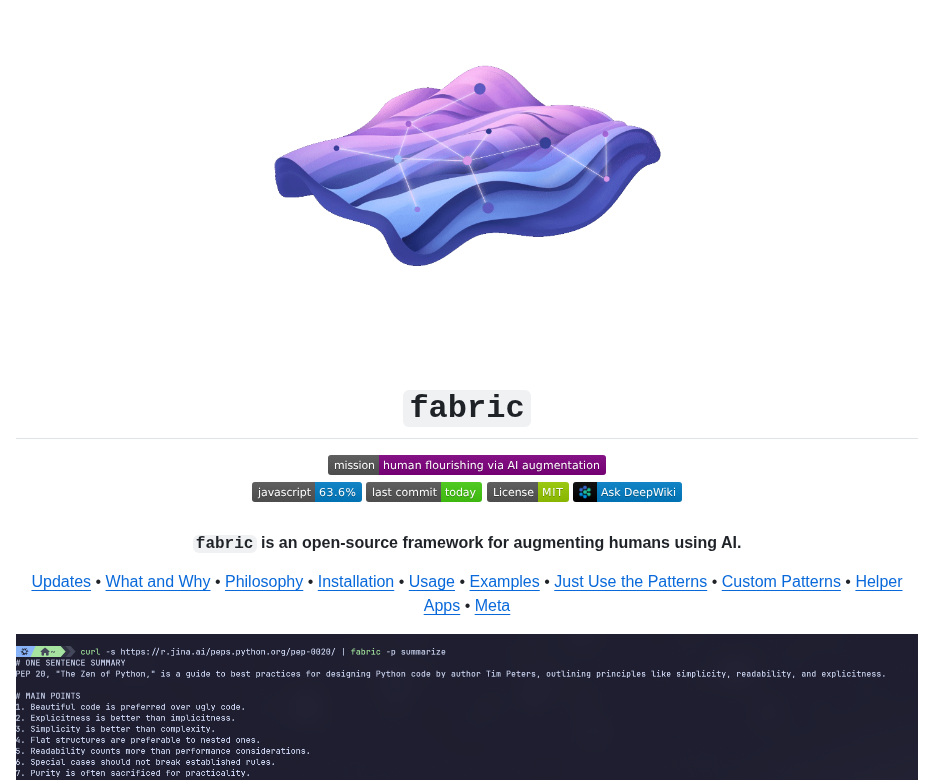 Danielmiessler Fabric screenshot