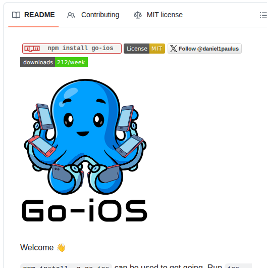 Danielpaulus Go Ios screenshot