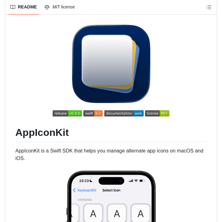 Danielsaidi Appiconkit screenshot