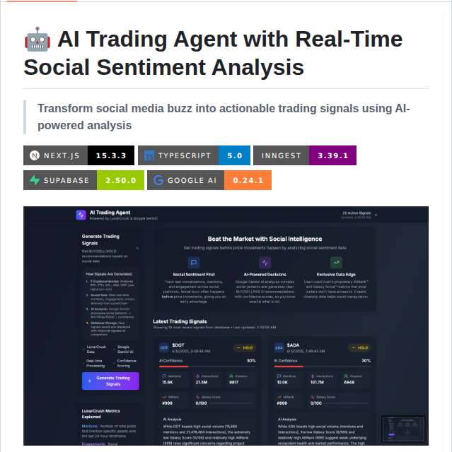 Danilobatson Ai Trading Agent Gemini screenshot