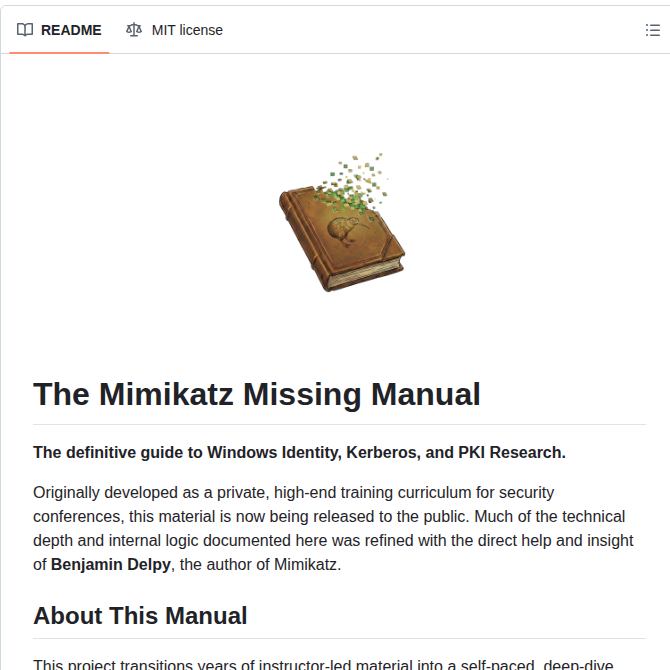 Darkoperator Mimikatz Missing Manual screenshot