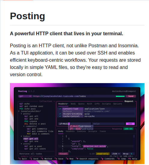 Darrenburns Posting screenshot