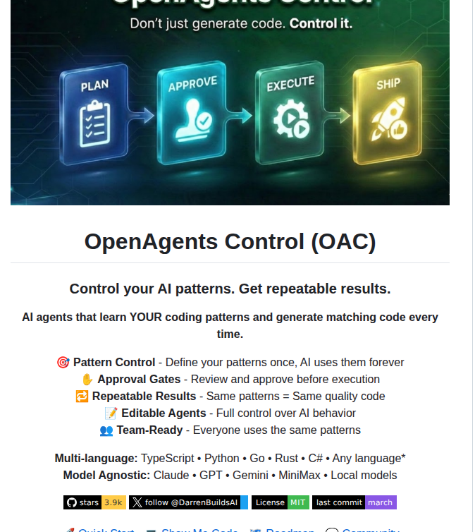 Darrenhinde Openagents screenshot