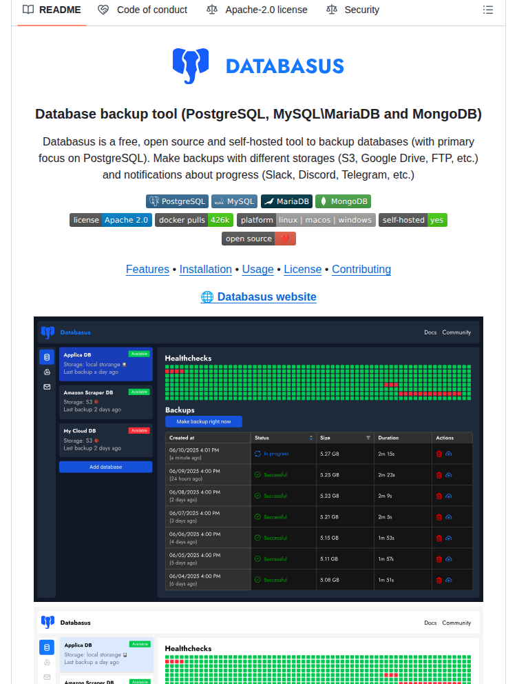 Databasus Databasus screenshot