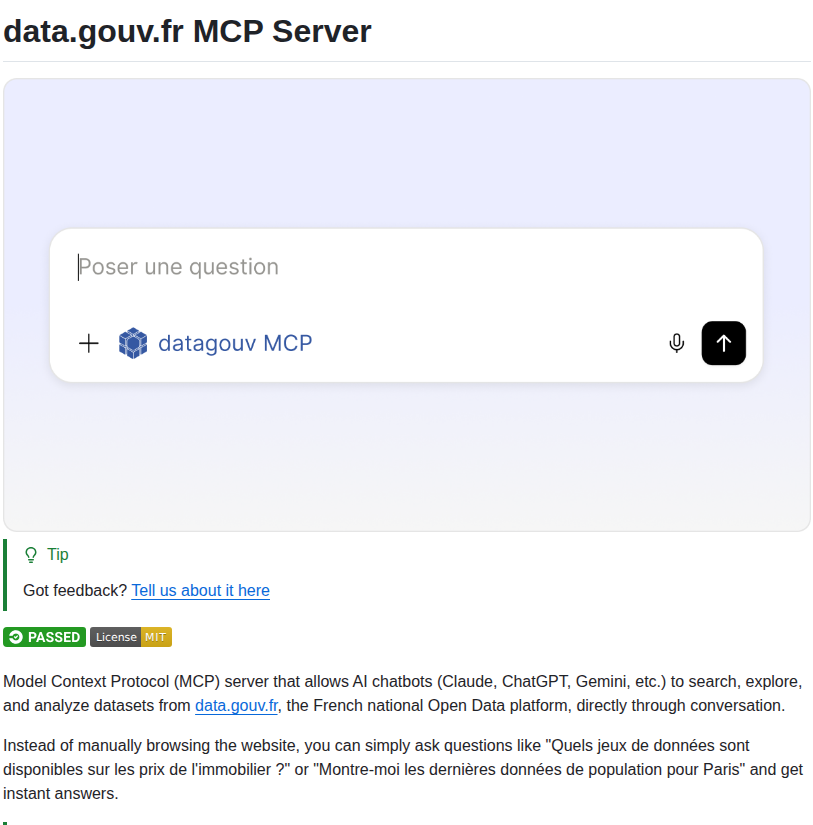 Datagouv Datagouv Mcp screenshot